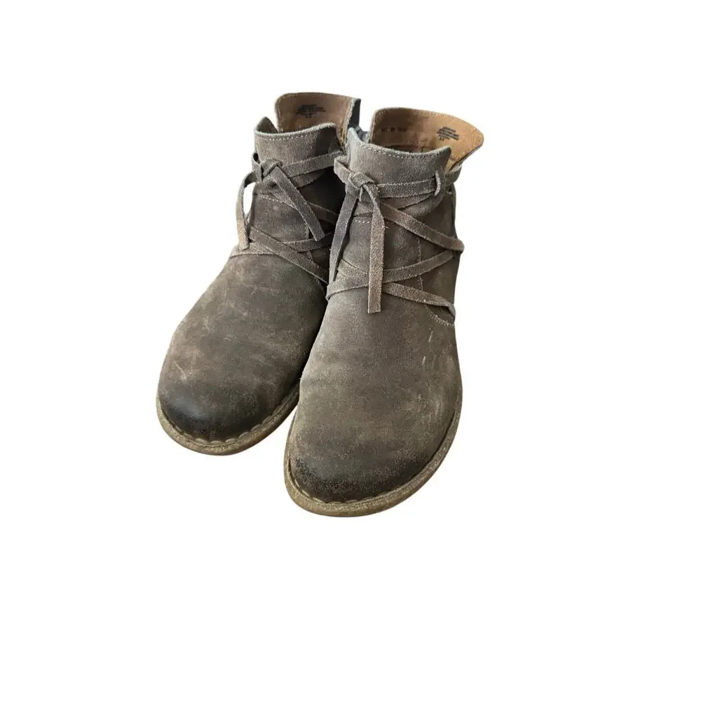 Born Tarkiln Brown Suede ankle boots